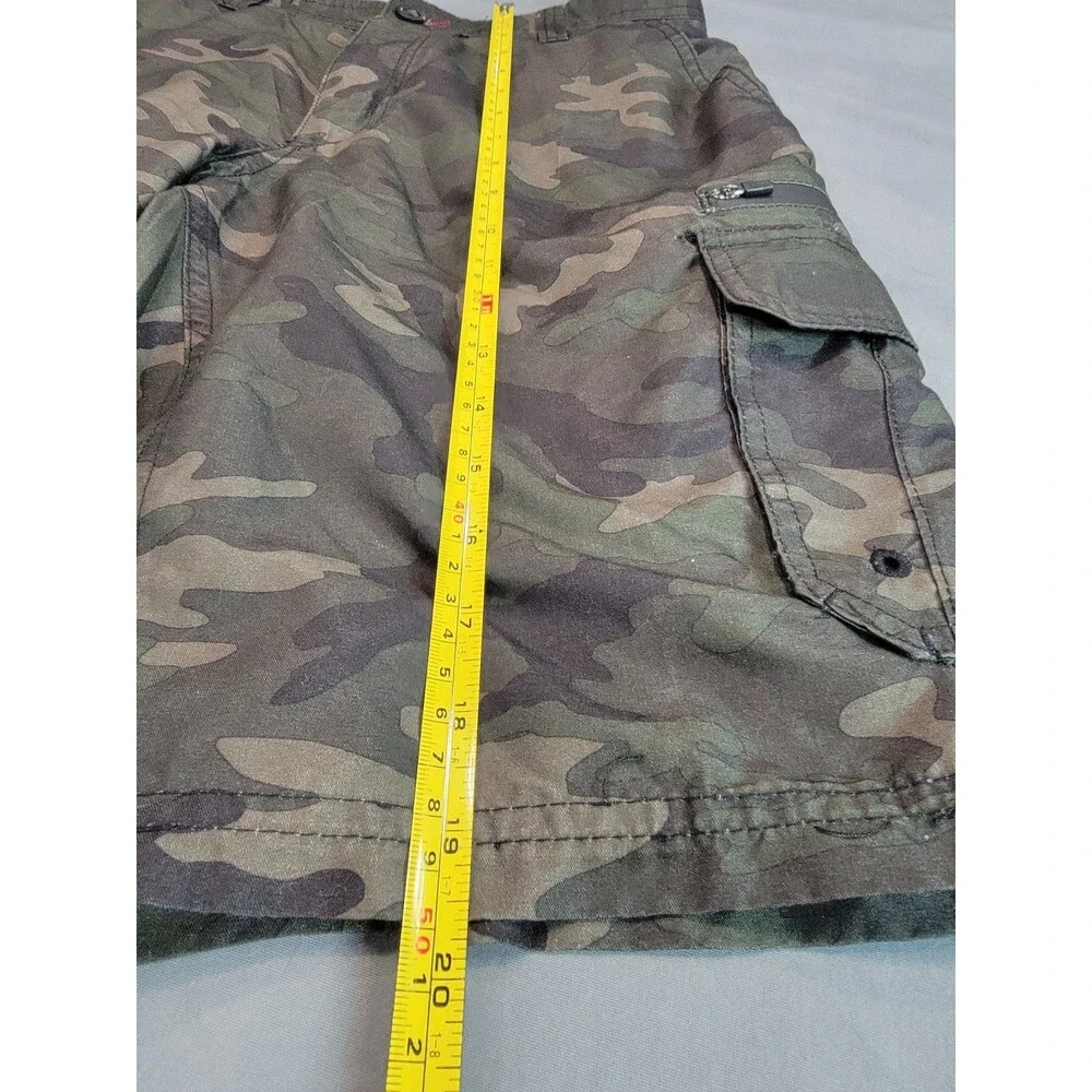Burnside Camo Cargo Shorts Men’s Size 30 Zip Pocket Military Style